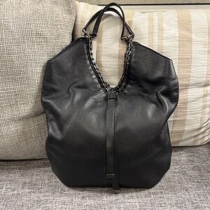Furla Elegant Black Leather Tote Bag